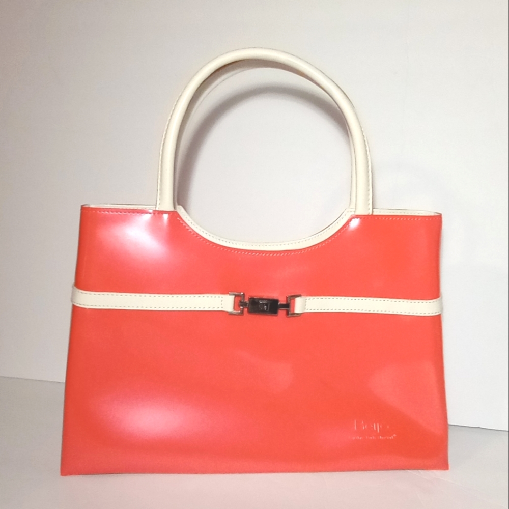Beijo Coral/Tangerine Patent Leather Women's Handbag